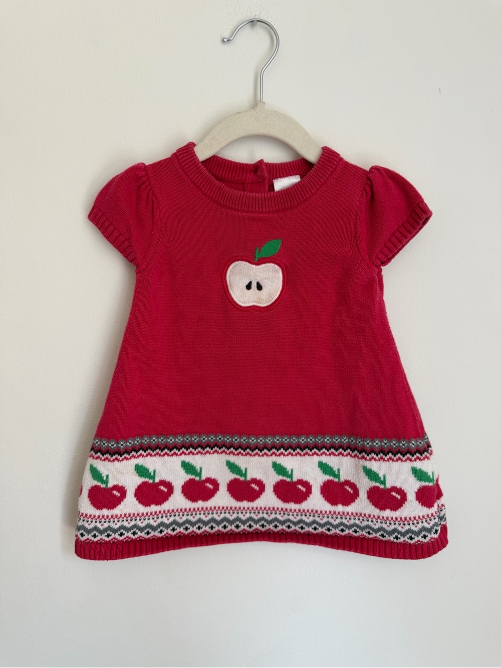 Gymboree Apple Knit Dress (Size 12-18m)
